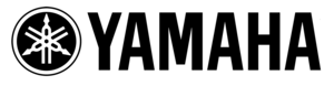 Yamaha logo with black text and emblem on a white background