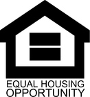 Equal Housing Opportunity logo with a house outline and equal sign inside.
