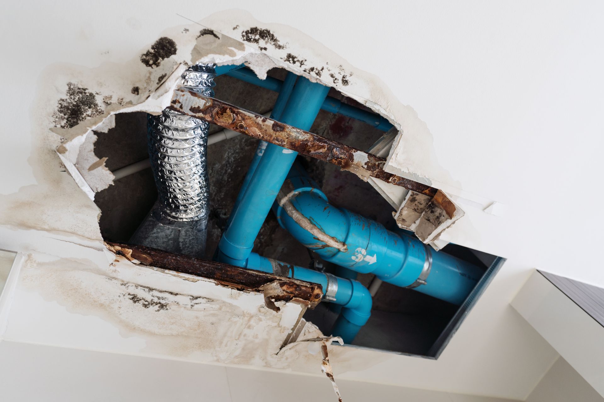 Hole in ceiling