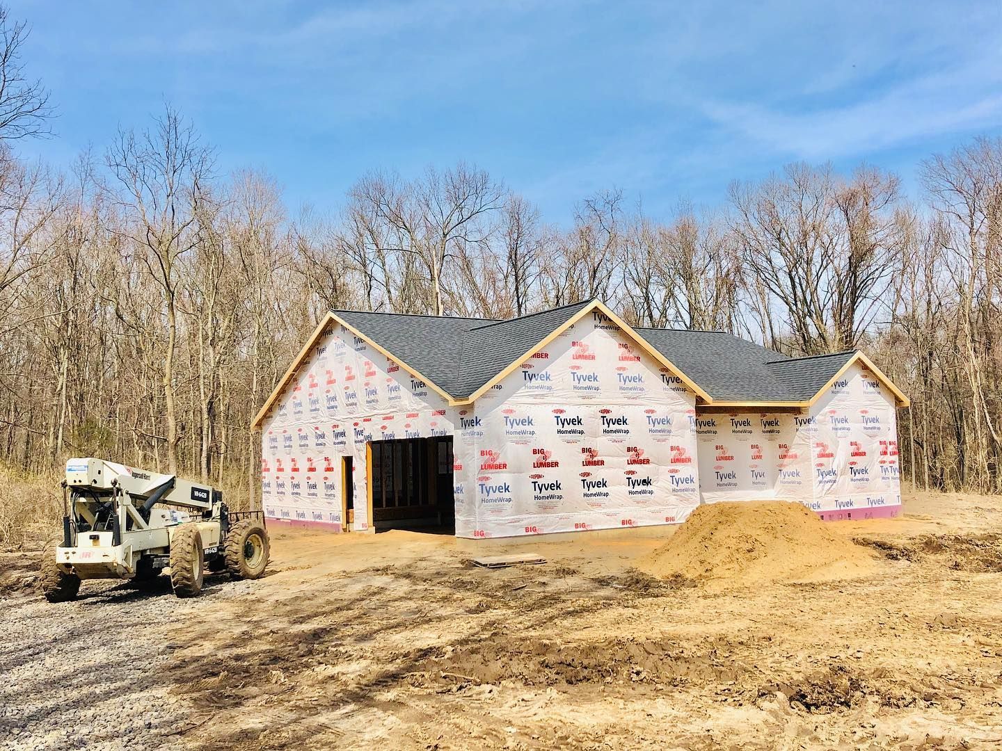House wrapped for new siding