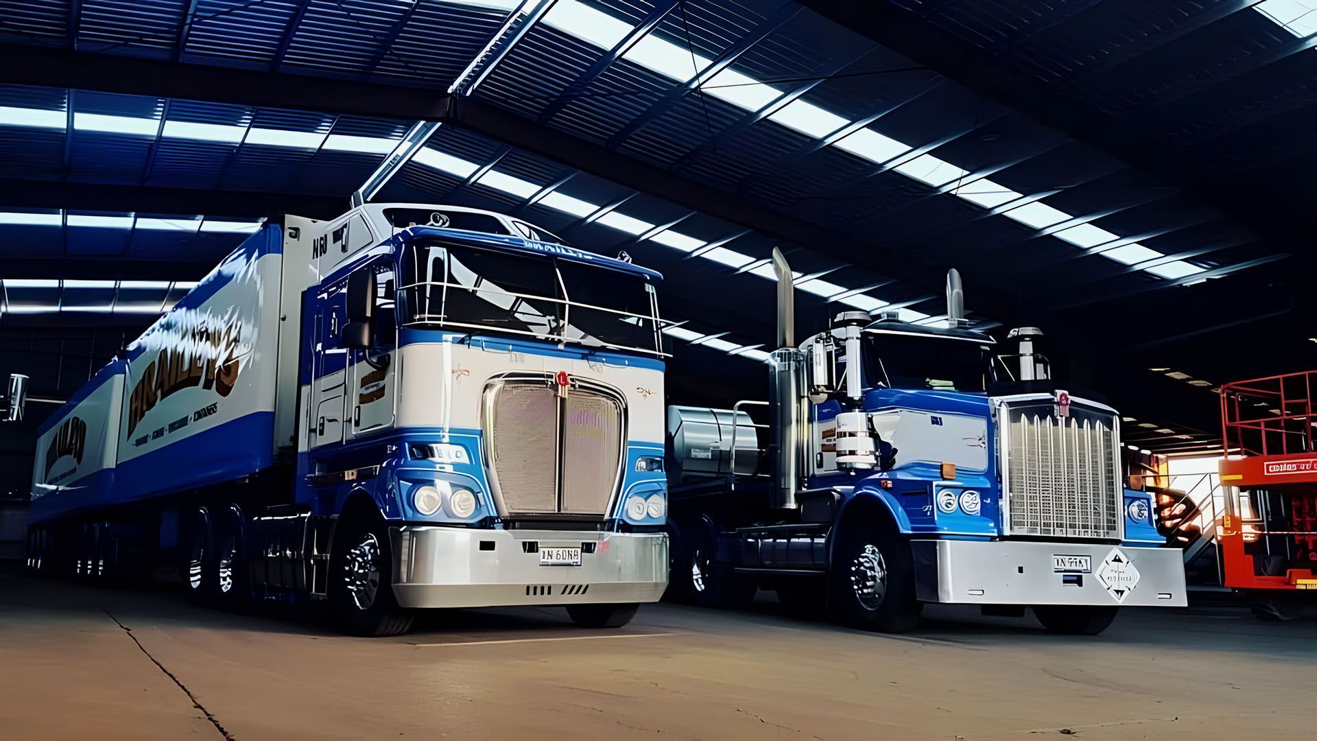 two Braileys trucks