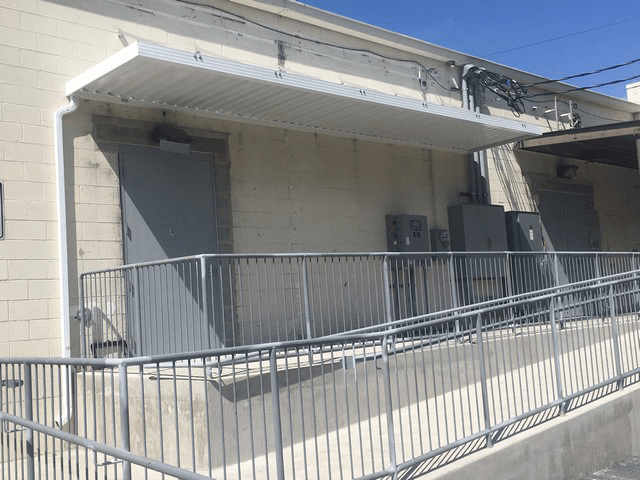 Gray Door Awning - Glen Gardner, NJ - Canopy Erectors, Inc