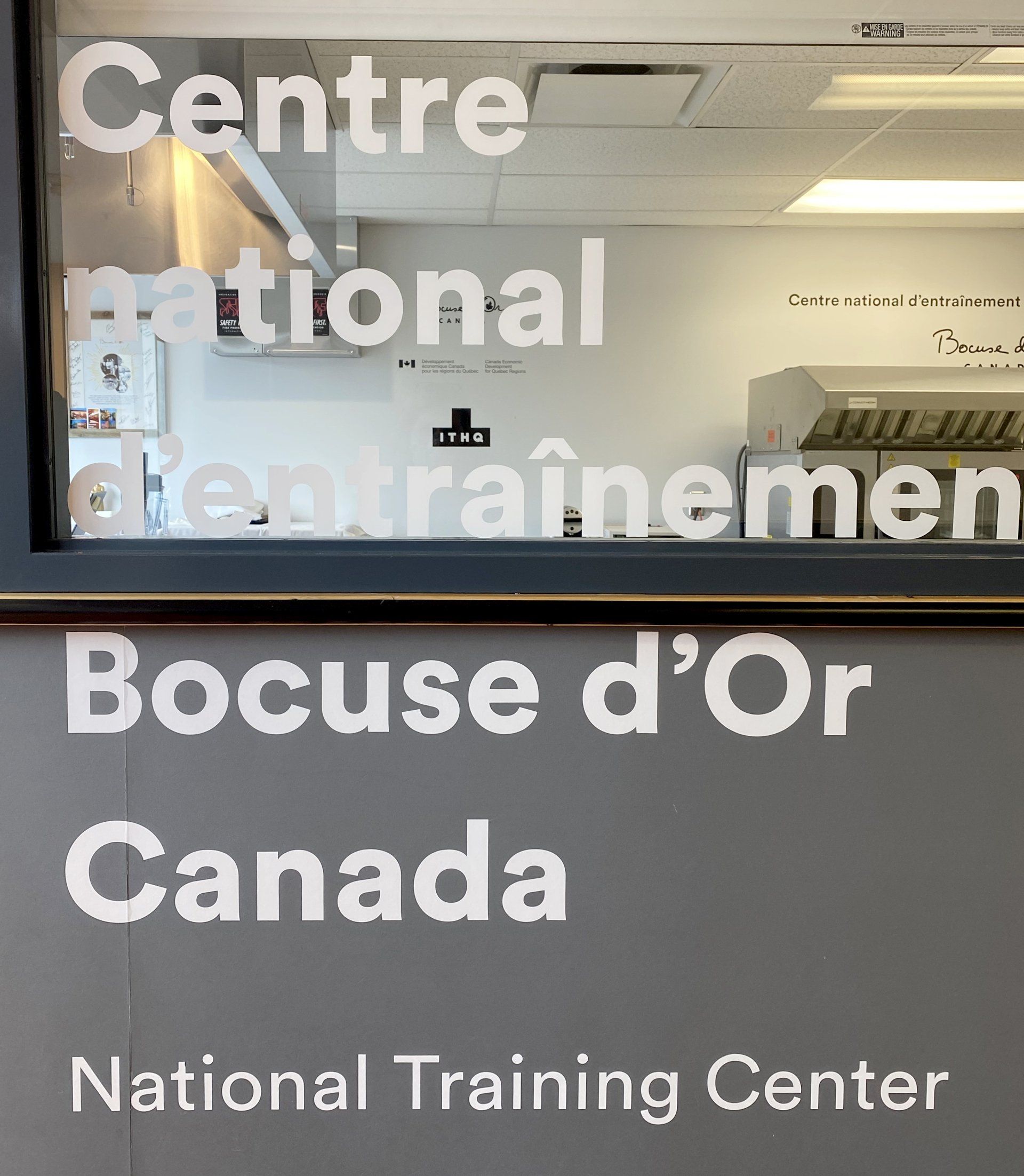 A sign for the national training center in canada