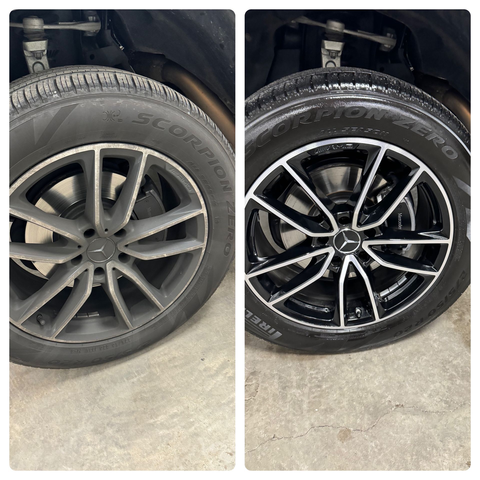 wheel before and after