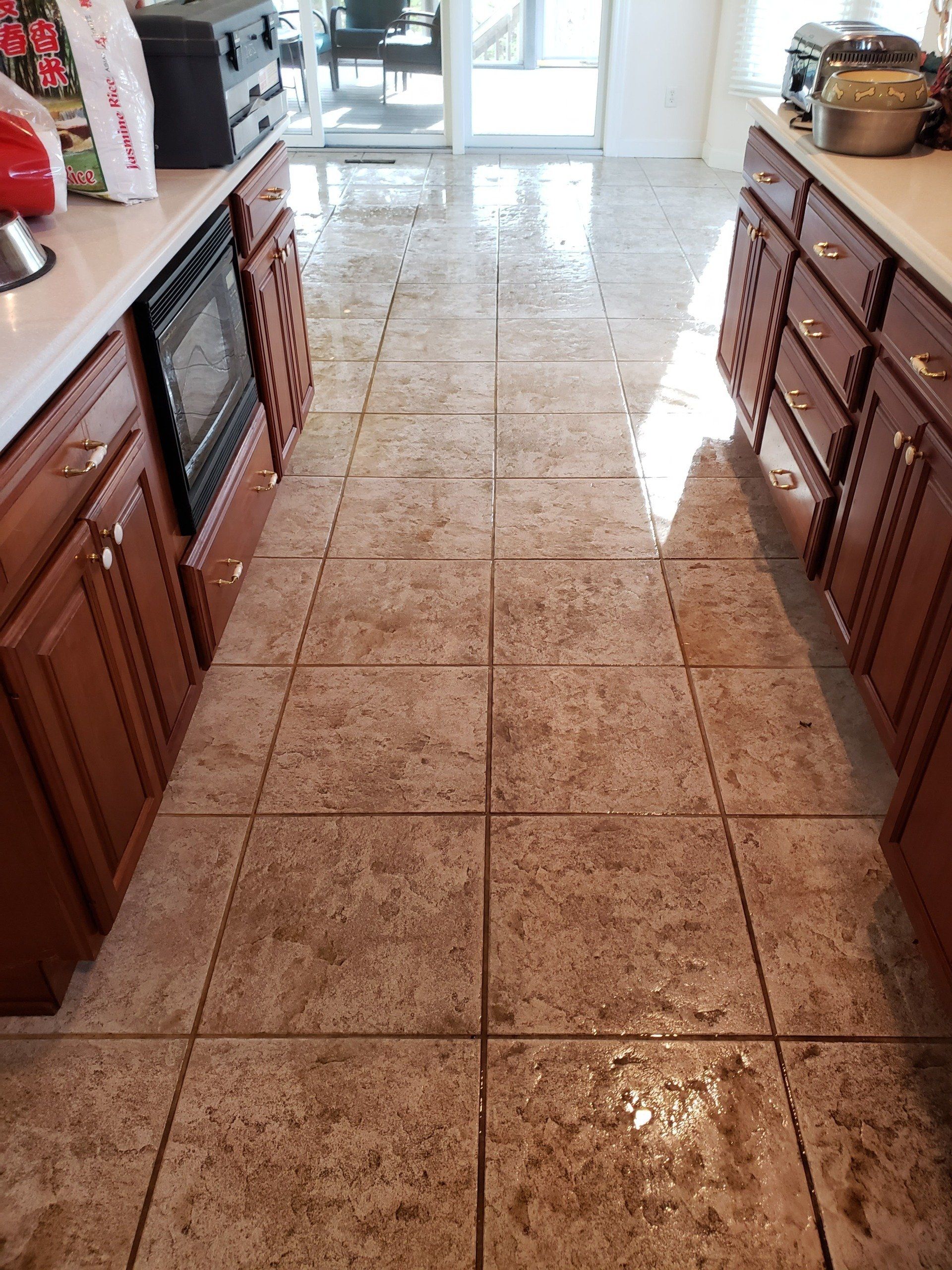 Before Tile and grout cleaning in the Quad Cities by Mr. B's.  
