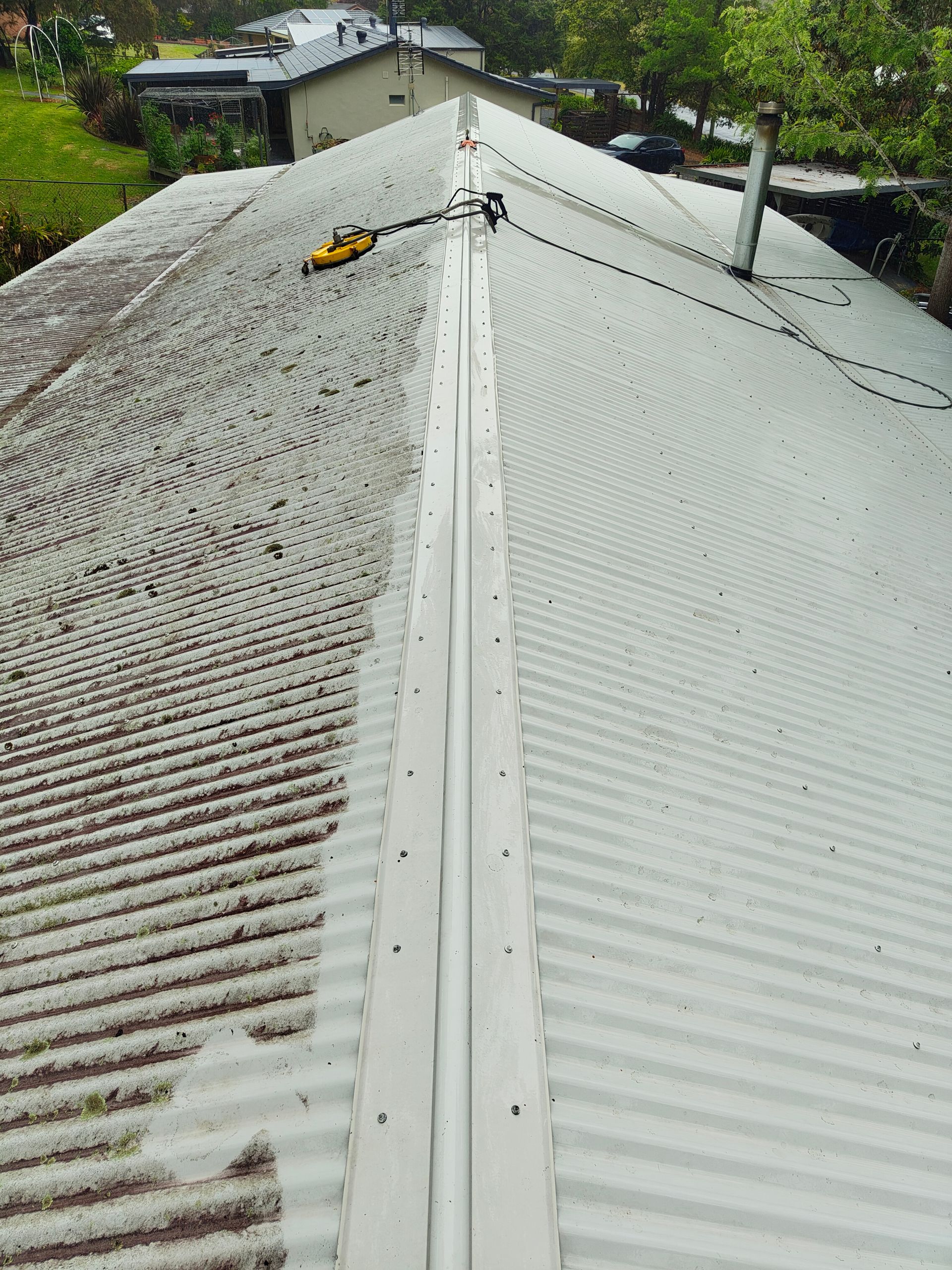 A Before And After Cleaning Of A Brick Walkway — Jervis Bay Pressure Washing & Property Maintenance in Sanctuary Point, NSW