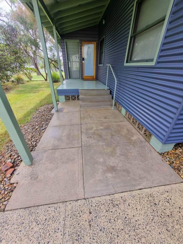 Concrete Walkway Of The Violet Home Cleaning — Jervis Bay Pressure Washing & Property Maintenance in Sanctuary Point, NSW