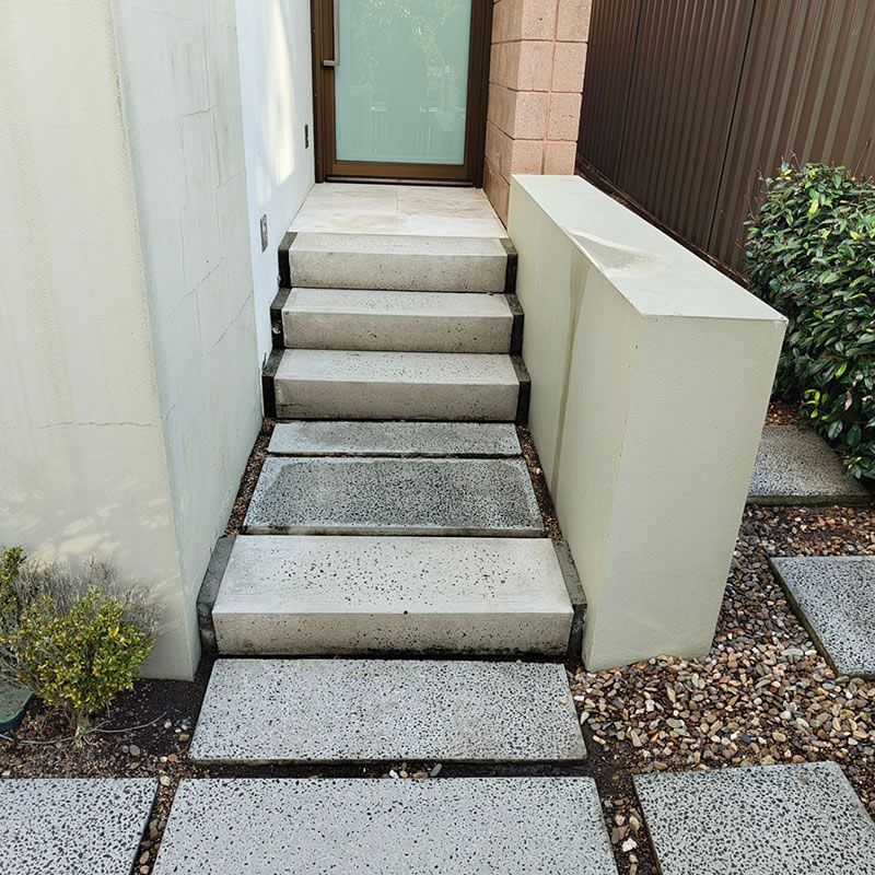 A Set Of Stairs Leading Up To A Door New Cleaned — Jervis Bay Pressure Washing & Property Maintenance In Berry, NSW