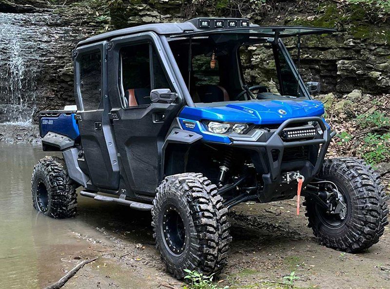 Blue Four Wheel Vehicle