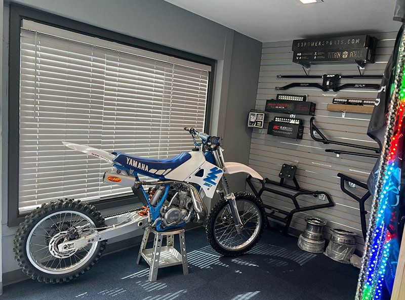 Blue Dirt Bike