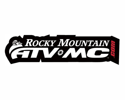 Rocky Mountain ATV/MC logo in black, white, and red text on a white background