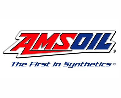 AMSOIL logo in red and blue with the tagline “The First in Synthetics” underneath