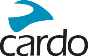 Cardo logo with a teal abstract shape above black lowercase text