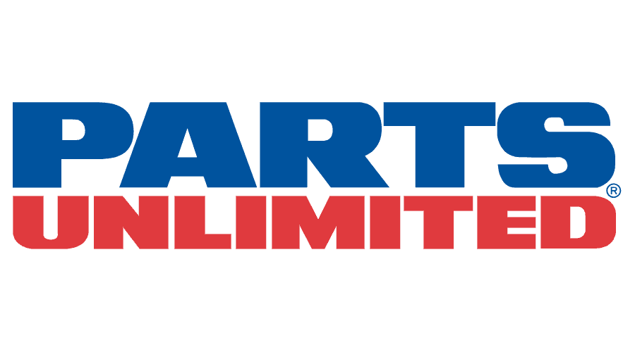 Parts Unlimited logo in blue and red text on a white background