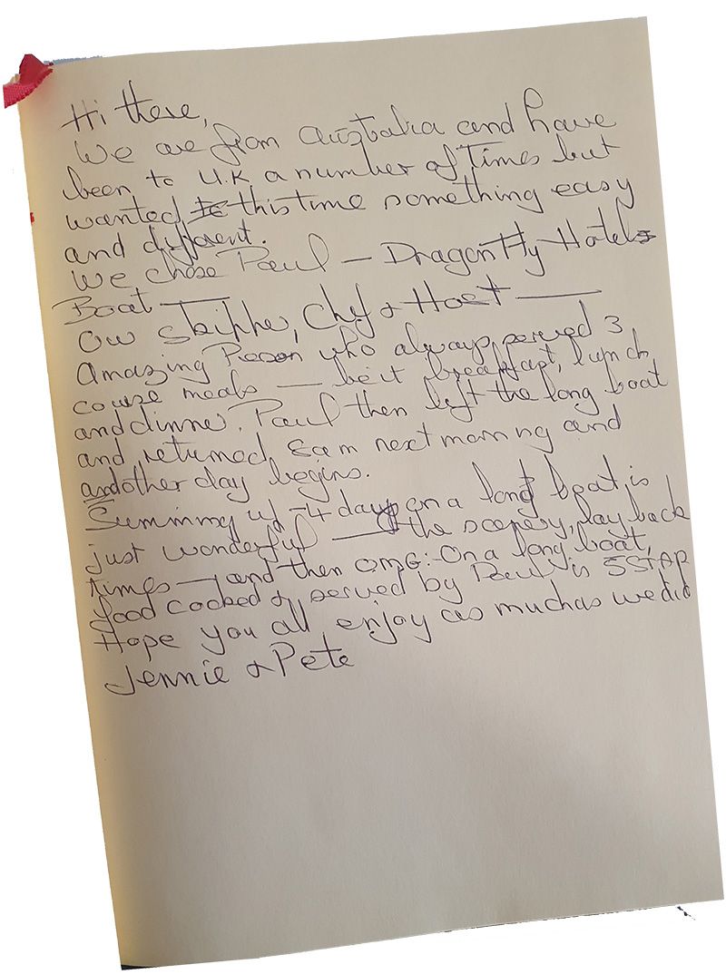 A hand-written review