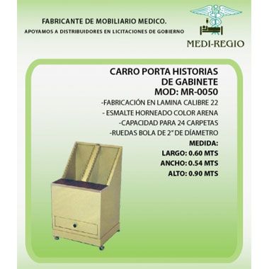 Carro porta historias de gabinete
