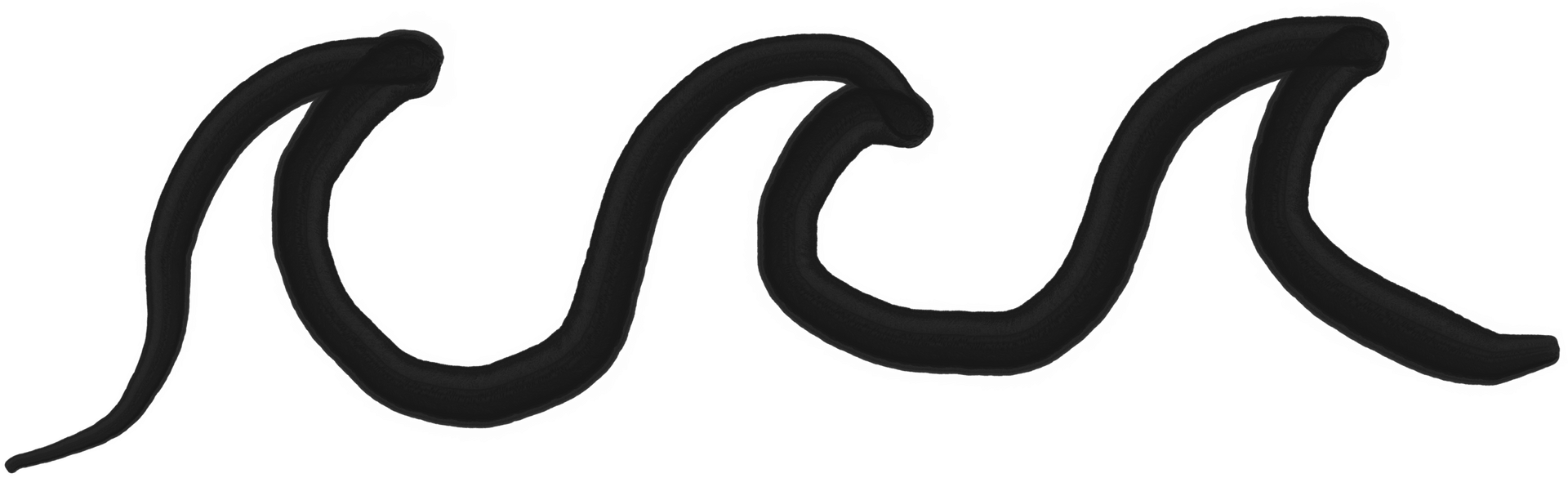Black stylized wave icons on a white background