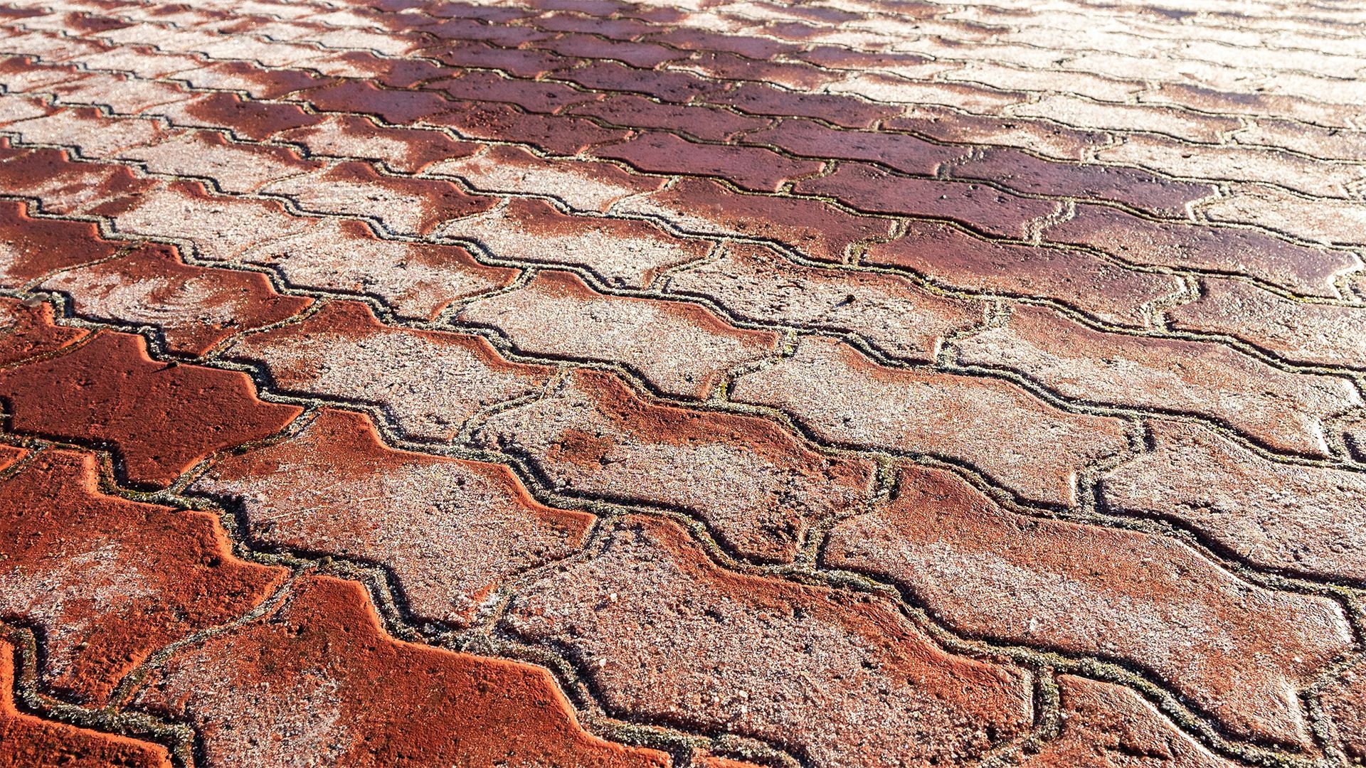 Rust-colored corrugated metal roof with wavy, weathered texture.