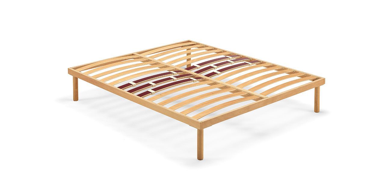 Evoluta 100
Rete con doghe in legno / telaio in legno