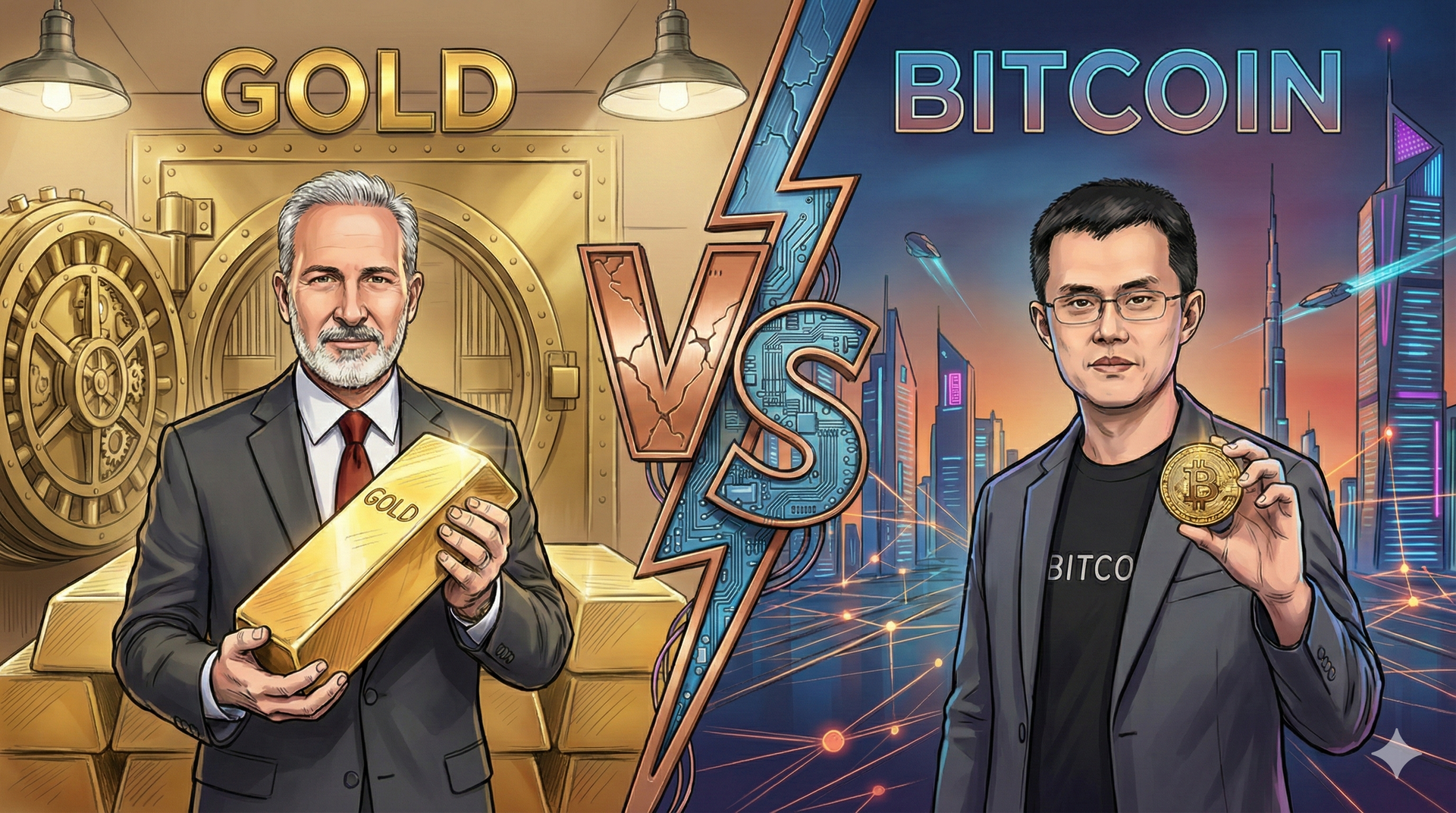 比特幣vs 黃金：CZ 對決Peter Schiff。打破「虛擬無價值」的迷思，看懂未來金融趨勢