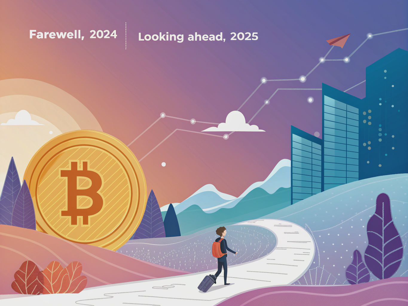 比特幣告別2024,展望2025。整理2024年比特幣市場發生的重要大事,並提供2025年比特幣值得期待的預測