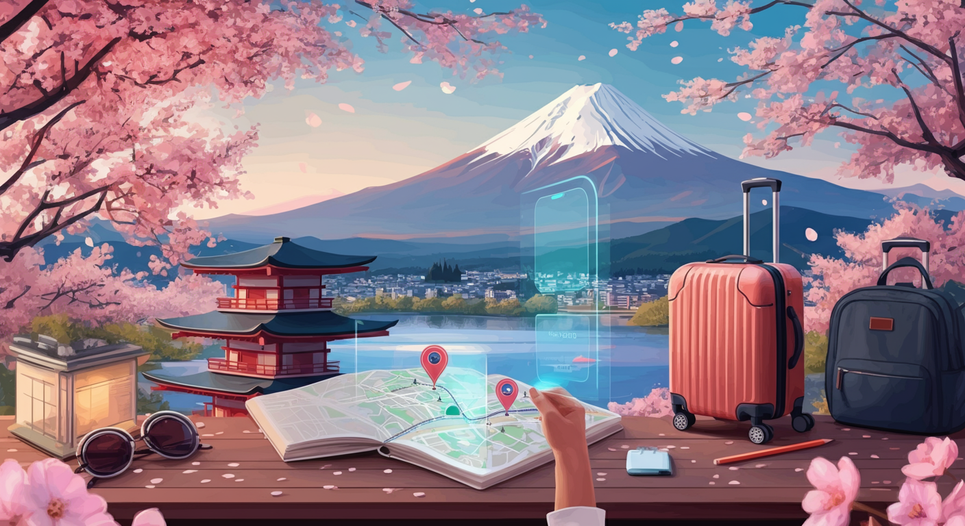AI規劃東京河口湖賞櫻行程