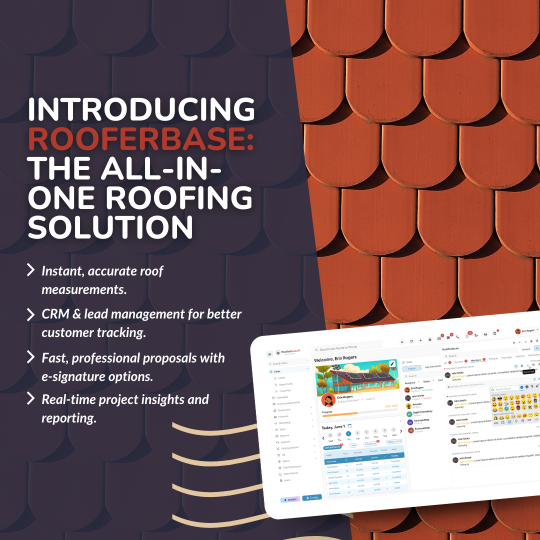 Introducing Rooferbase: The All-in-One Roofing Solution