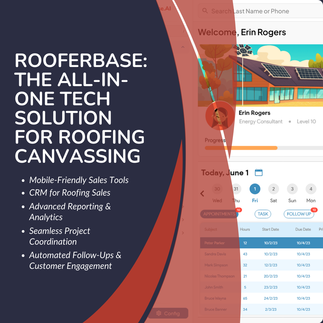 Rooferbase: The All-in-One Tech Solution for Roofing Canvassing