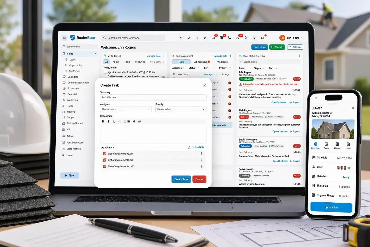 Roofing Project Management Software for Coordinating Crews, Materials, and Jobs