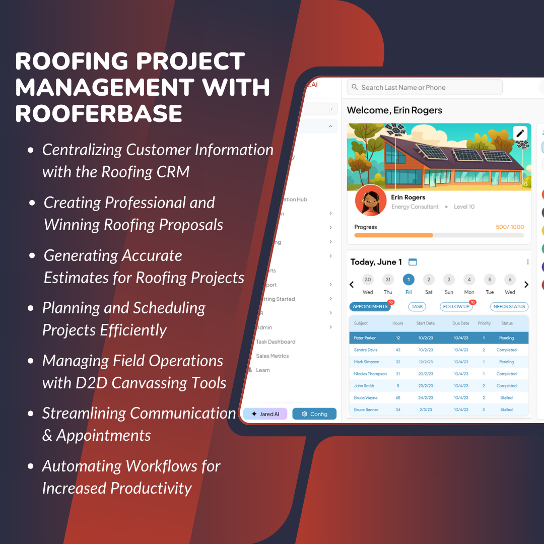 Roofing Project Management with Rooferbase