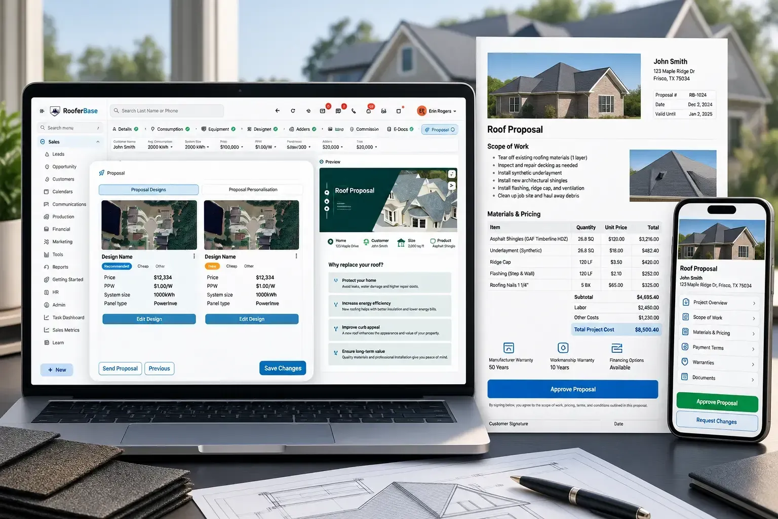 Roofing Proposal Software for Faster, More Professional Job Approvals
