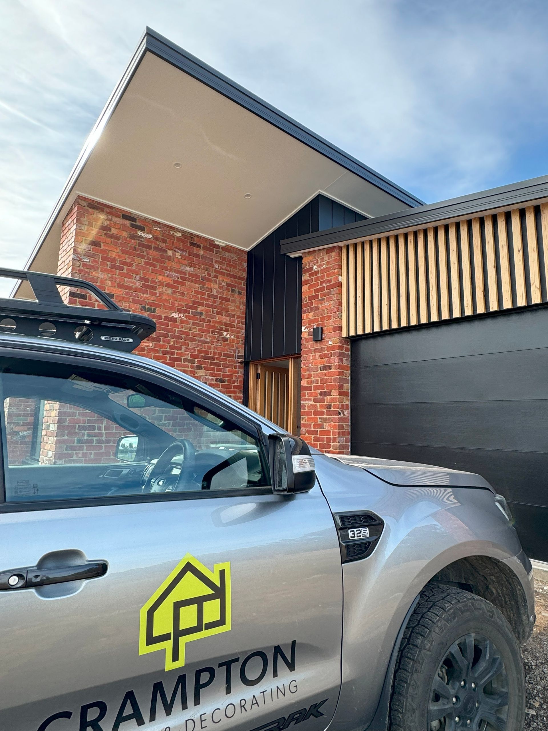 A Hallway Leading To A Living Room In A House Under Construction — Crampton Painting & Decorating Pty Ltd In Maiden Gully, VIC