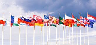 Flags of various countries.