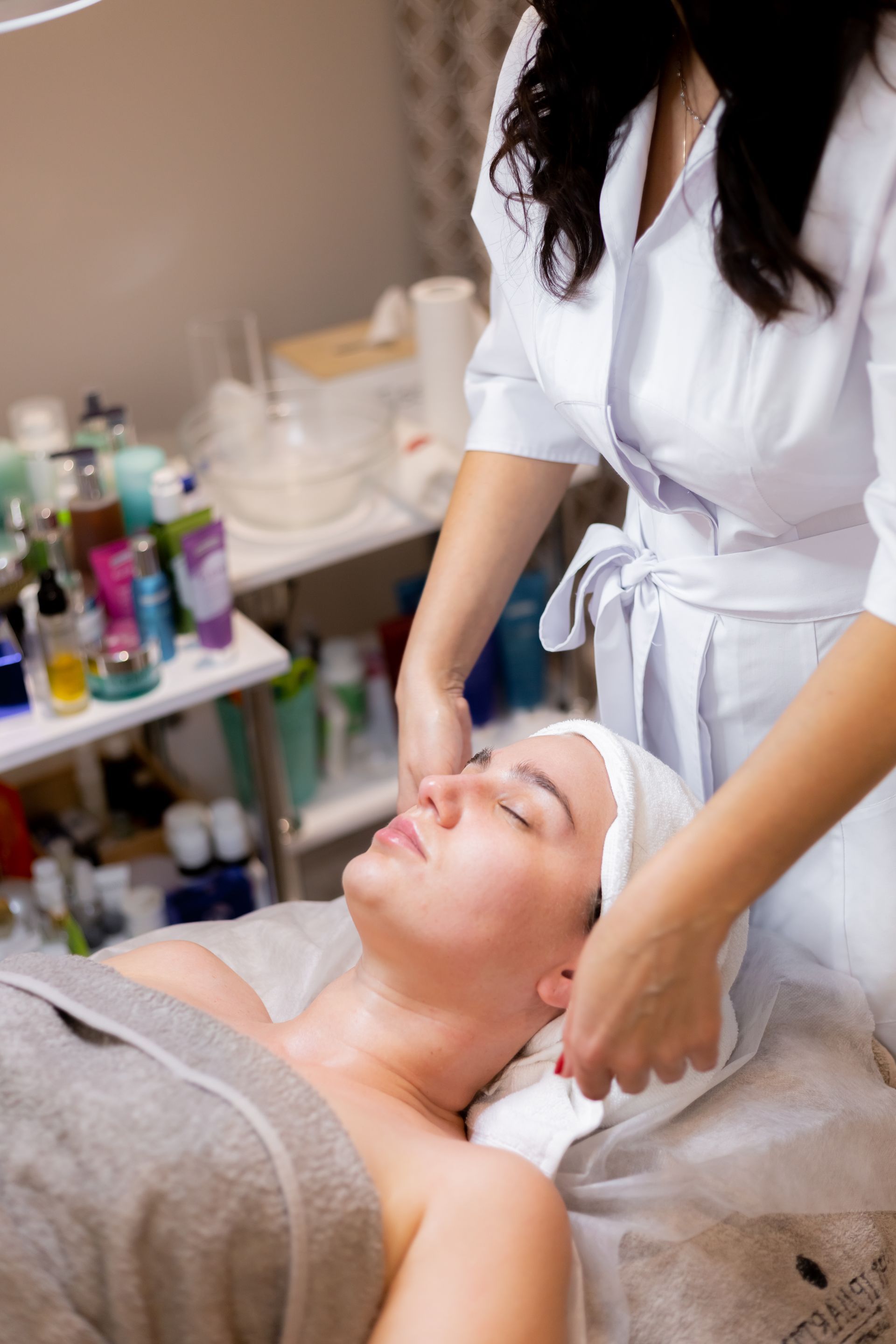Woman receiving treatment