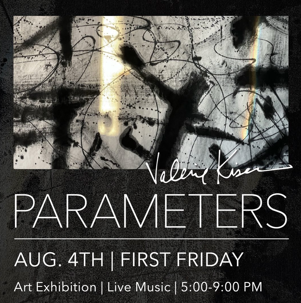A poster for an art exhibition called parameters