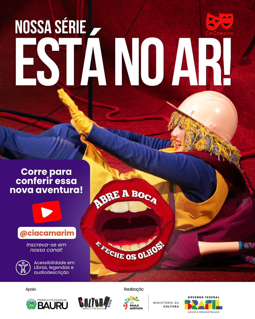 “Abre a boca e feche os olhos!” virou série