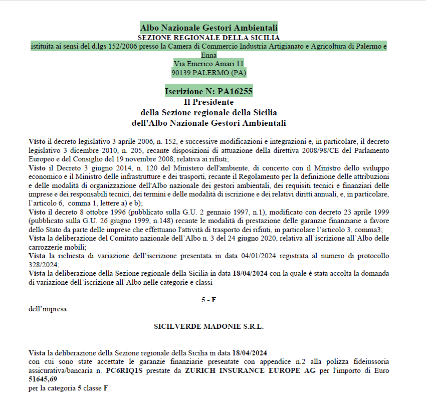 Document with text:
