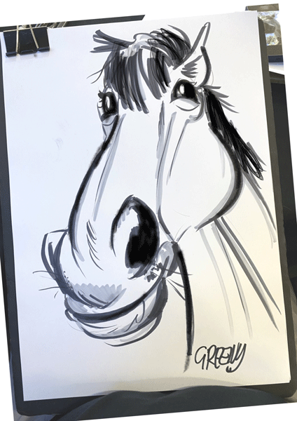 Pet portraits drawing realistic Dogs at live events.