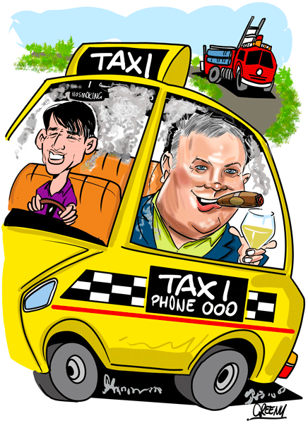 ipad digital original caricatures of a WD rep in retirement by cartoonist david green