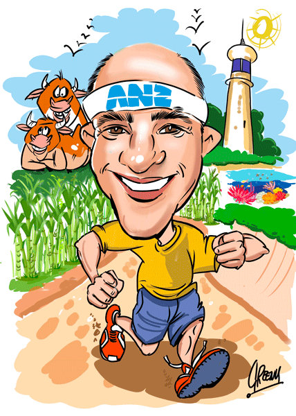 ipad digital original caricatures of a WD rep in retirement by cartoonist david green