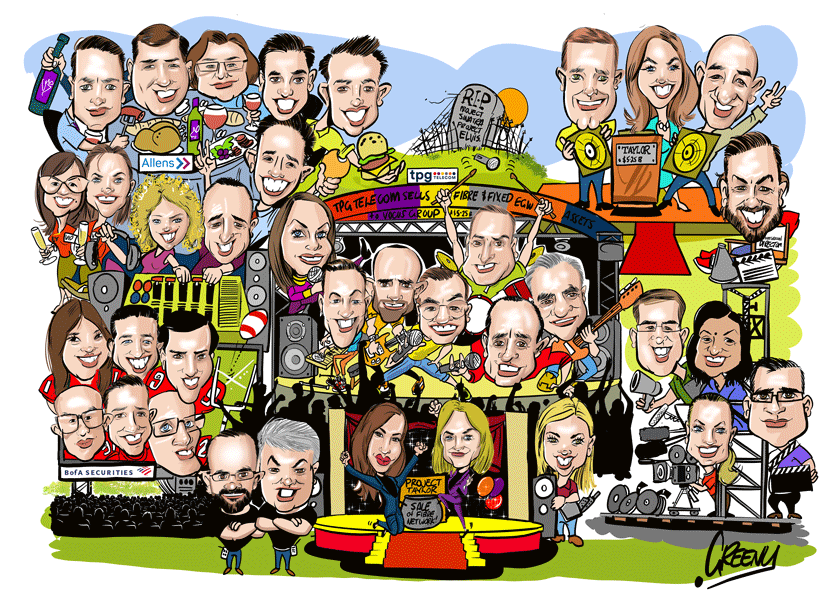 Corporate Caricature here online Caricatures from photos are all original caricature artworks drawn by corporate cartoonist David Green