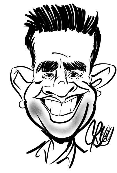 caricatures hire artist for all events, caricatures for weddings, seminars, Christmas parties, fantastic funny caricatures by David Green