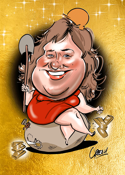 GINA RINEHART A CARICATURE OF THE MINNING MAGNATE BY CARTOONIST DAVID GREEN