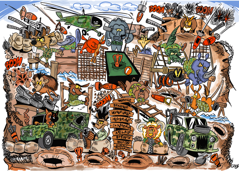 David Green is a successful Australian cartoonist, graphic designer and illustrator creating great custom designs for small business, corporate clients and social clubs. His work can be seen in books, newspapers, magazines, animation, web design, comics, branding and t-shirts.