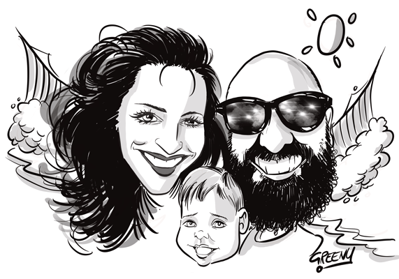 Digital Caricatures for live events with David Green