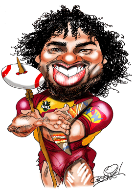 Caricature from photos by cartoonist David Green Gallery