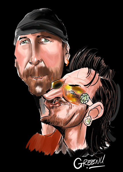 The Edge and Bono from Irish band U2