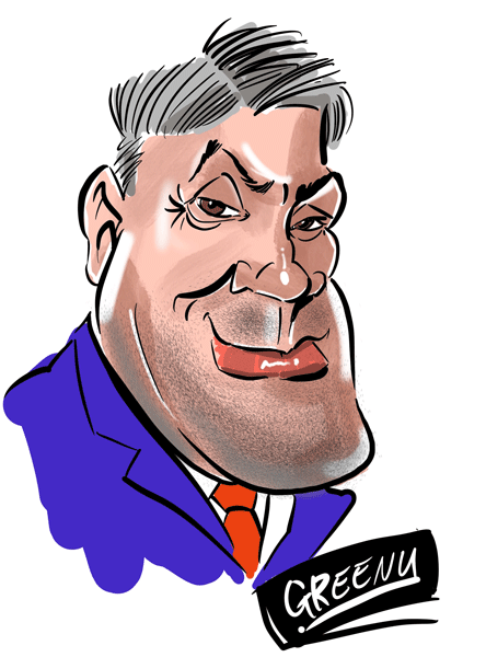 Digital caricatures for live events by David Green caricature hire artist