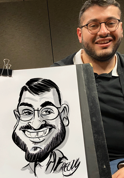 Digital Caricatures for live events with David Green