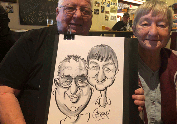 Hire caricature artist-caricatures drawing for all live events digital to markers.